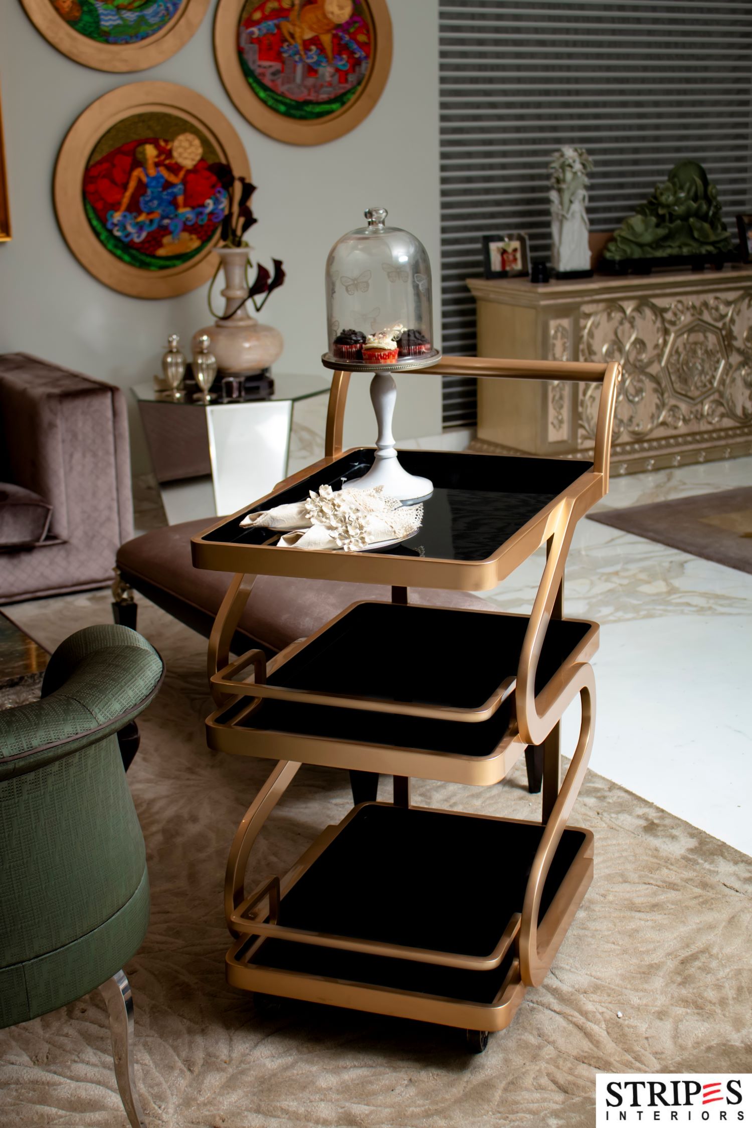Aurum Glide Serving Trolley