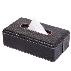 Weaved Leather Tissue Box