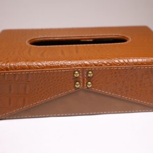 Petal Pocket Leather Tissue Box