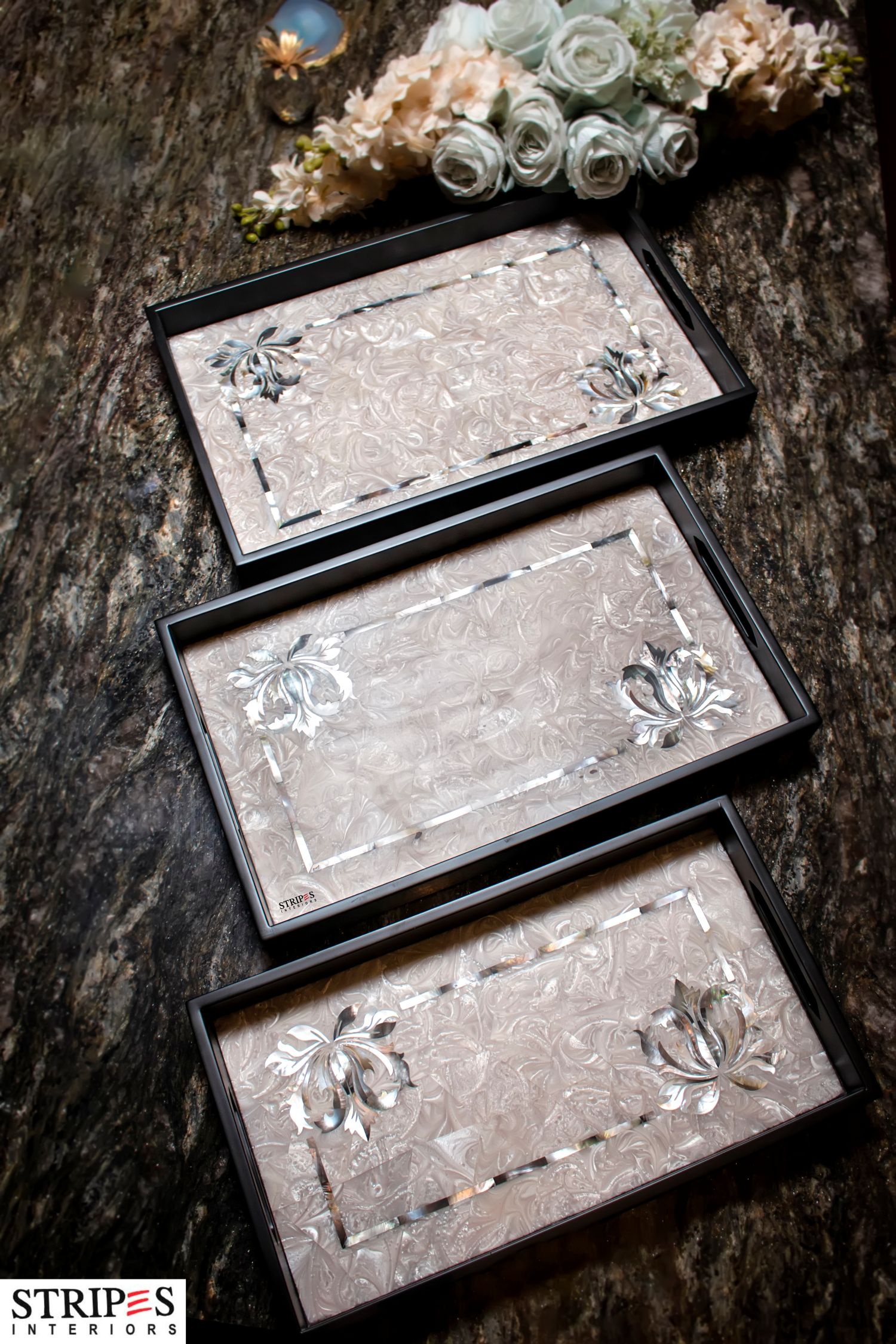 Wooden Tray Set of 2