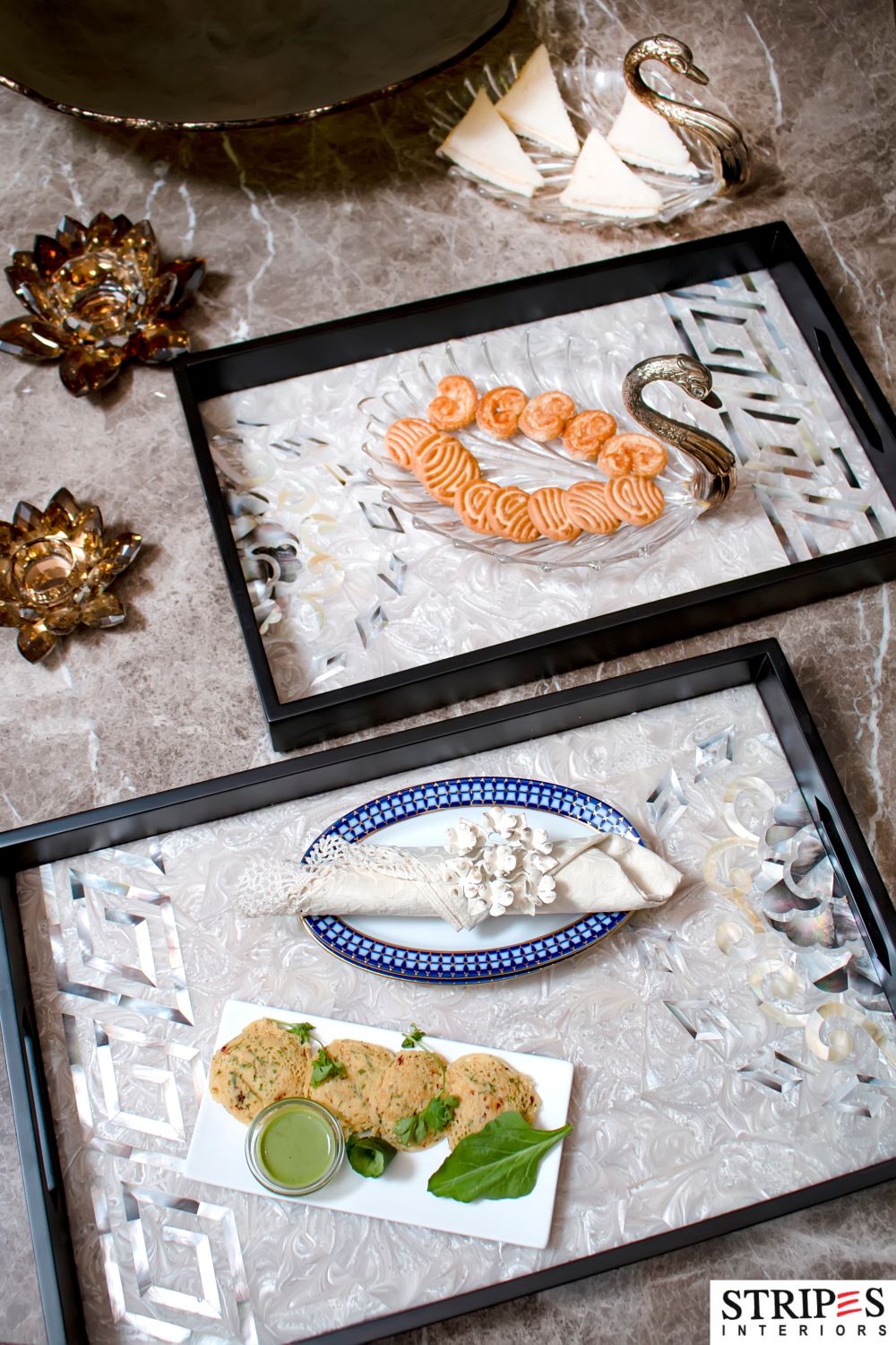 Wooden Tray Set of 2