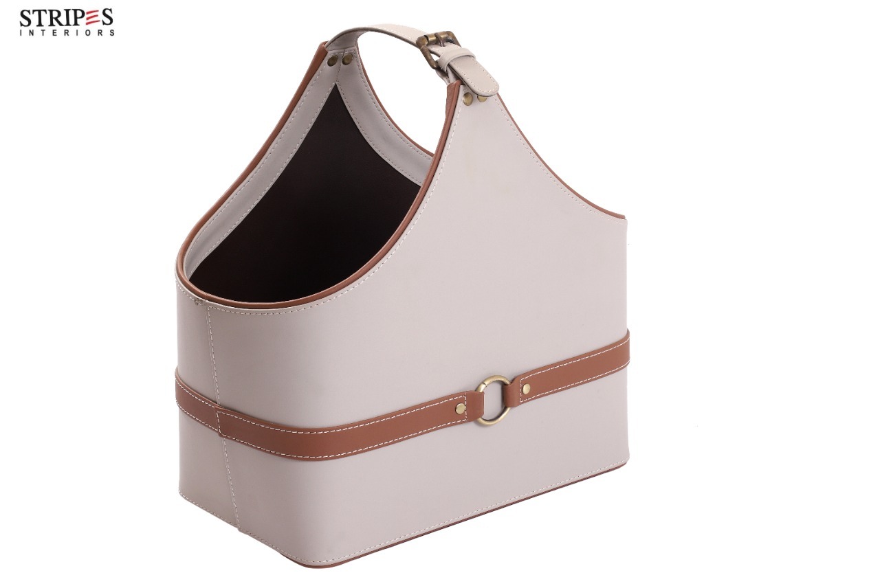 Leather Belt Magazine Stand