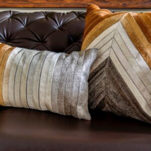 Rustic Chevron Hairon Cushion