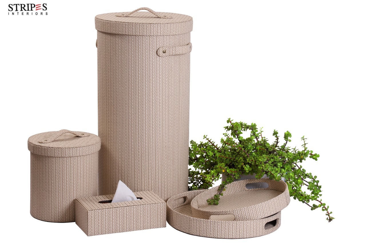 Round Weaved Laundry Set