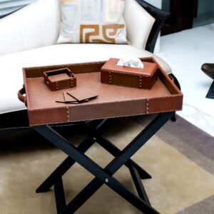 Golden Hour Folding Tray Stand(Tan Croc)