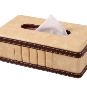Striped Harmony Leather Tissue Box