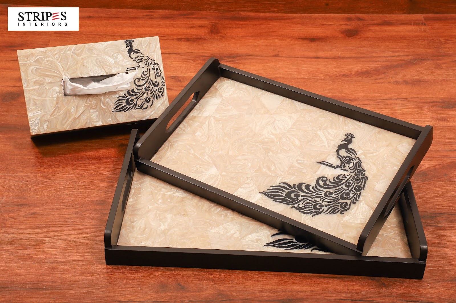 Wooden Tray Set of 2