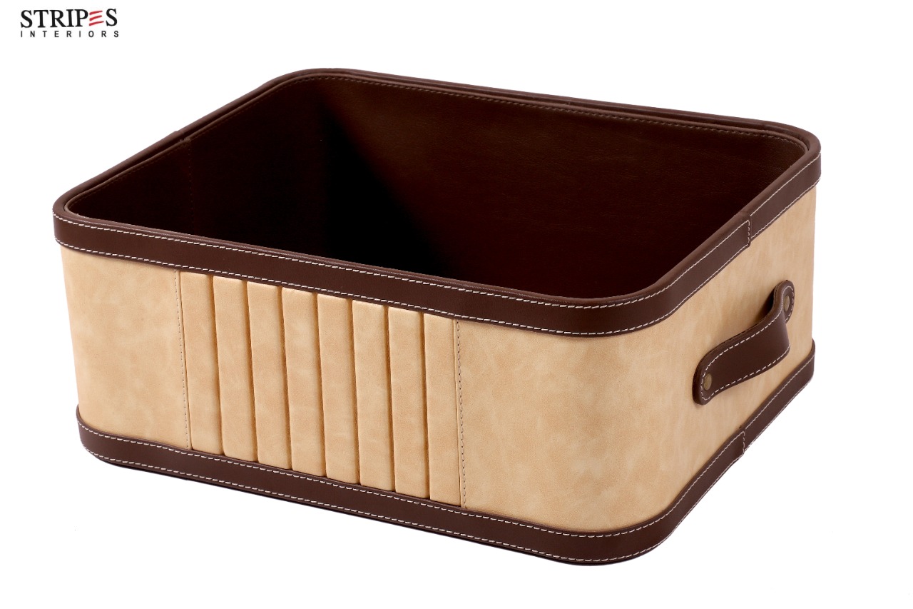Leather Storage Basket