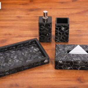 Onyx Geo Resin Bathroom Set