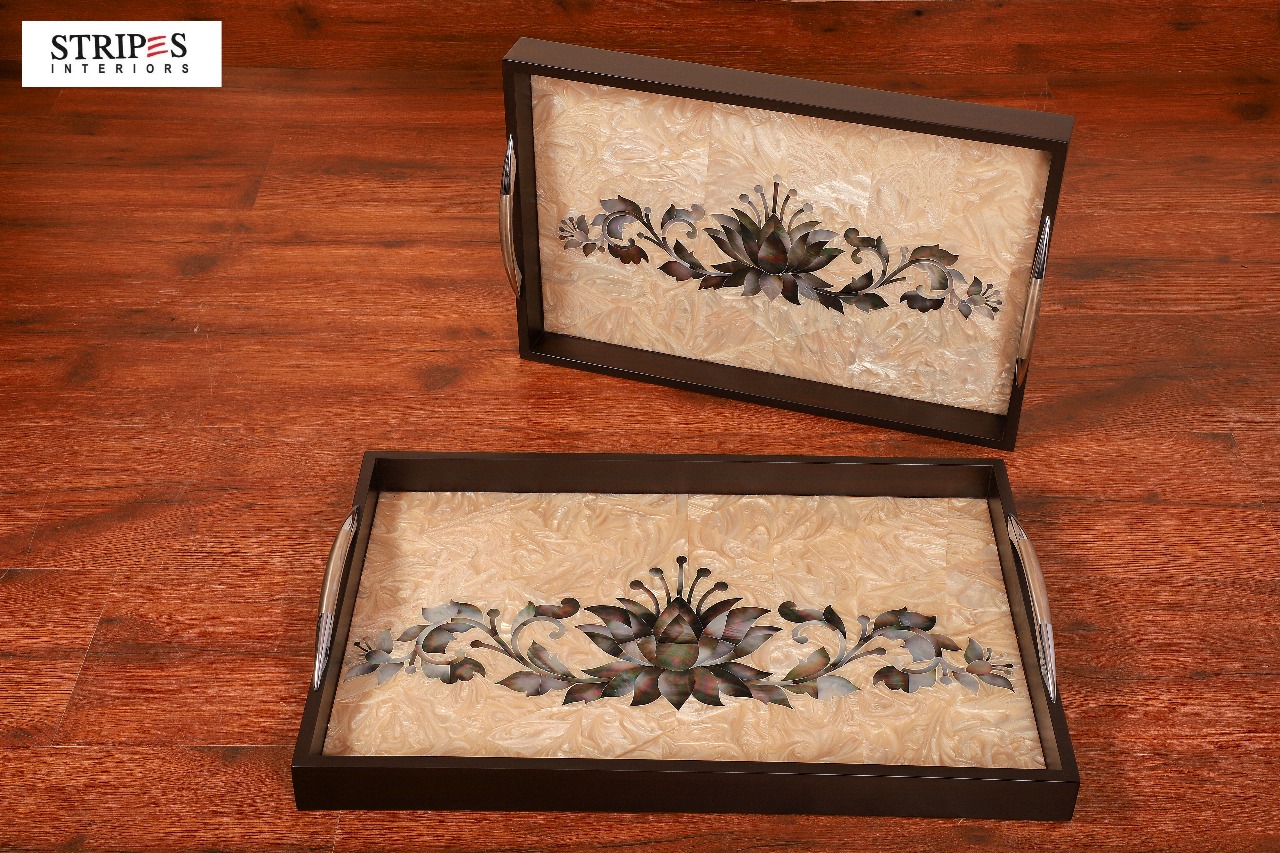 Wooden Tray Set of 2