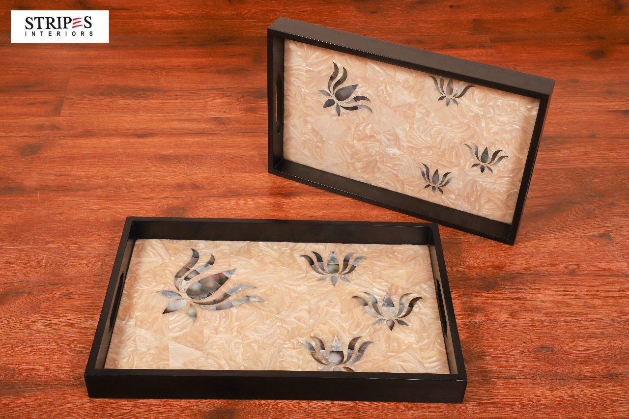 Wooden Tray Set of 2