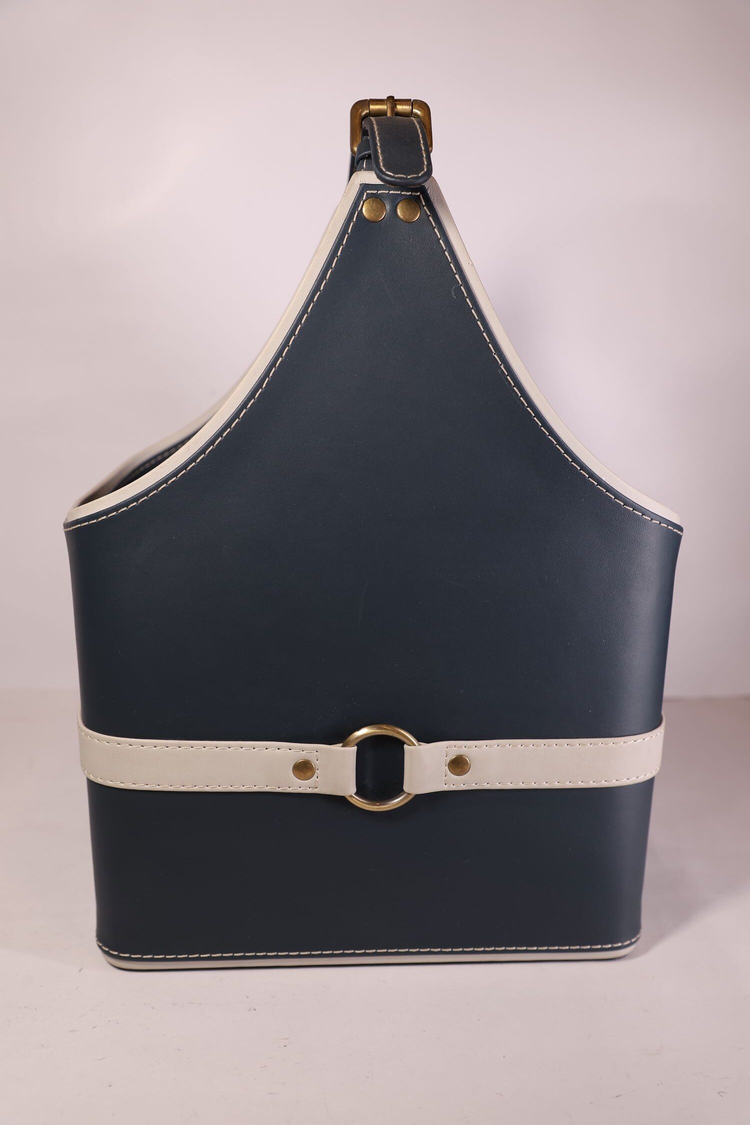 Leather Belt Magazine Stand