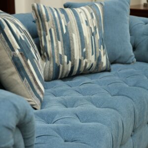 Azure Striped Cushion