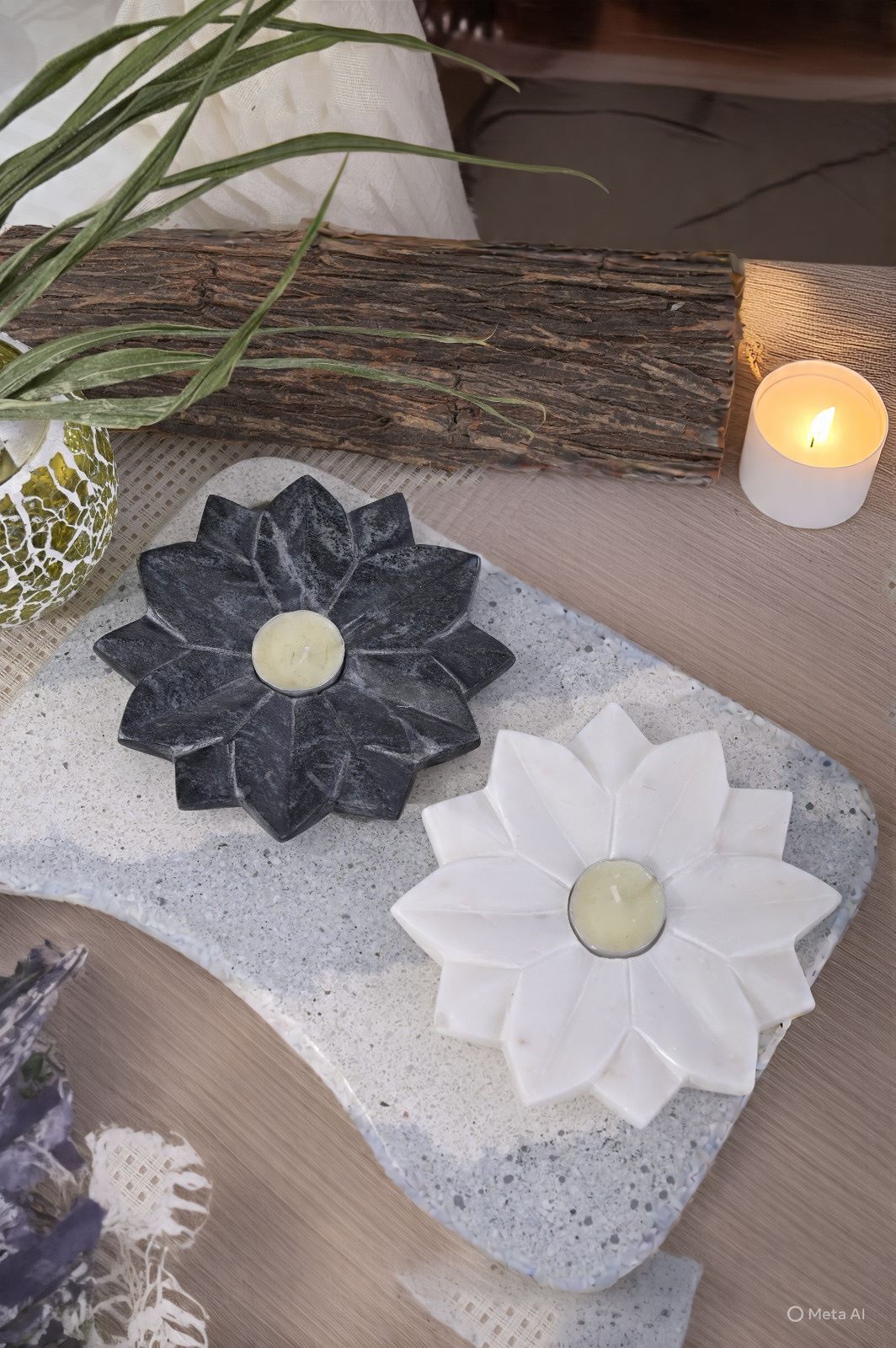 Marble Tea Lights
