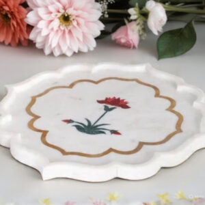 Floral Marble Platter
